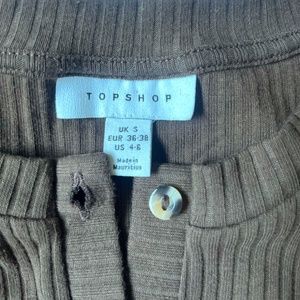 Brown Topshop Botton down tank
